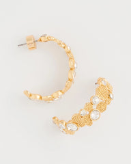 Sea Foam Hoop Earrings Gold - Chico's