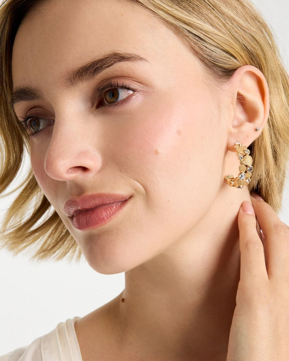 Sea Foam Hoop Earrings Gold - Chico's