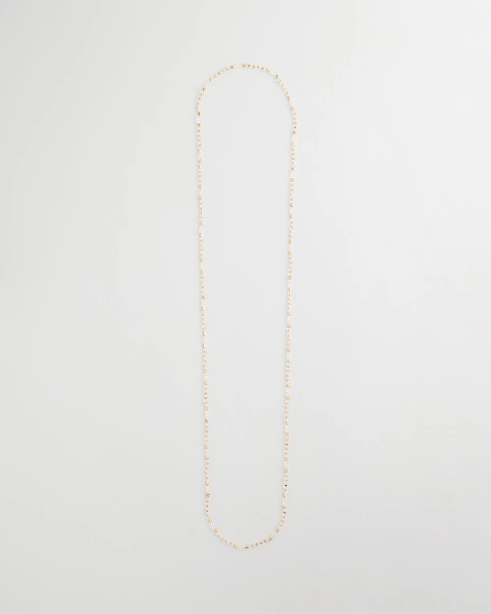 Sea Foam Long Single-Strand Necklace White/Gold - Chico's