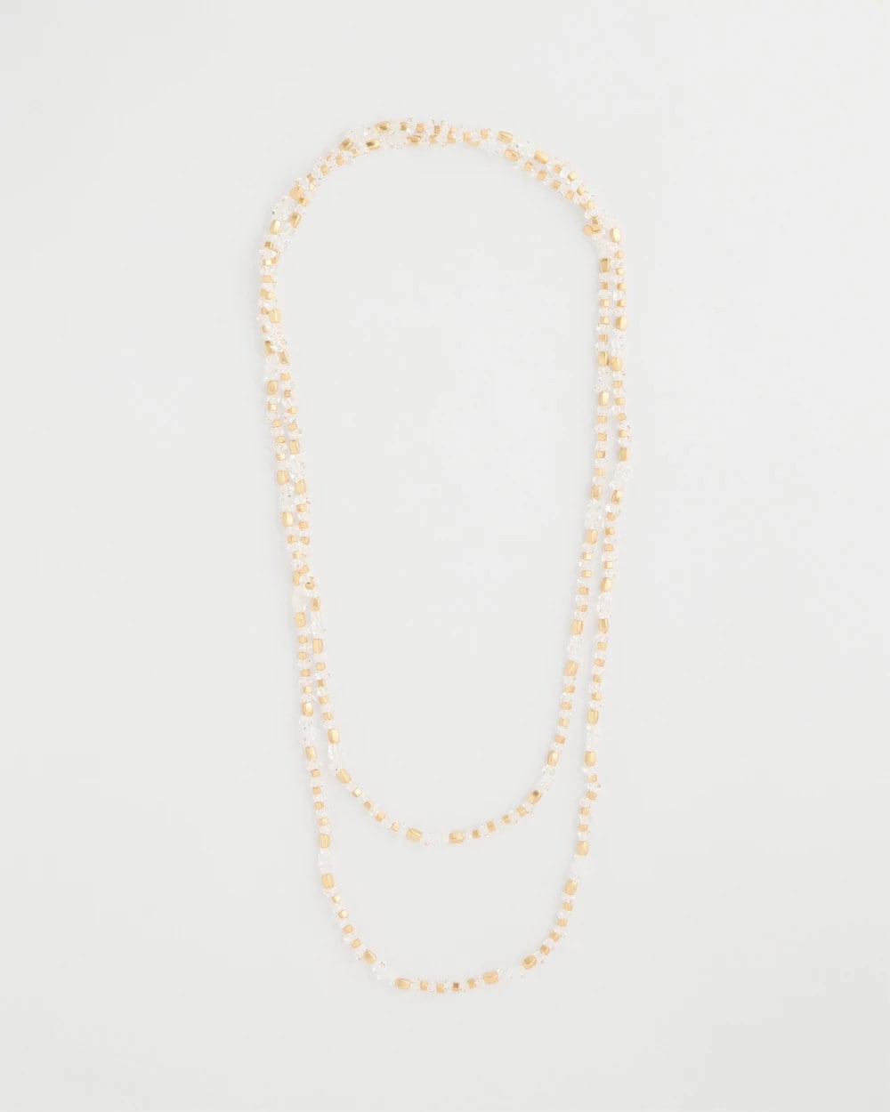 Sea Foam Long Single-Strand Necklace White/Gold - Chico's