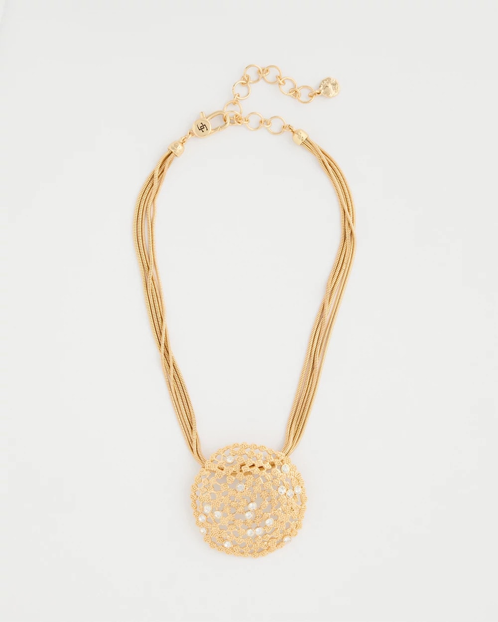 Sea Foam Medallion Pendant Necklace Gold - Chico's