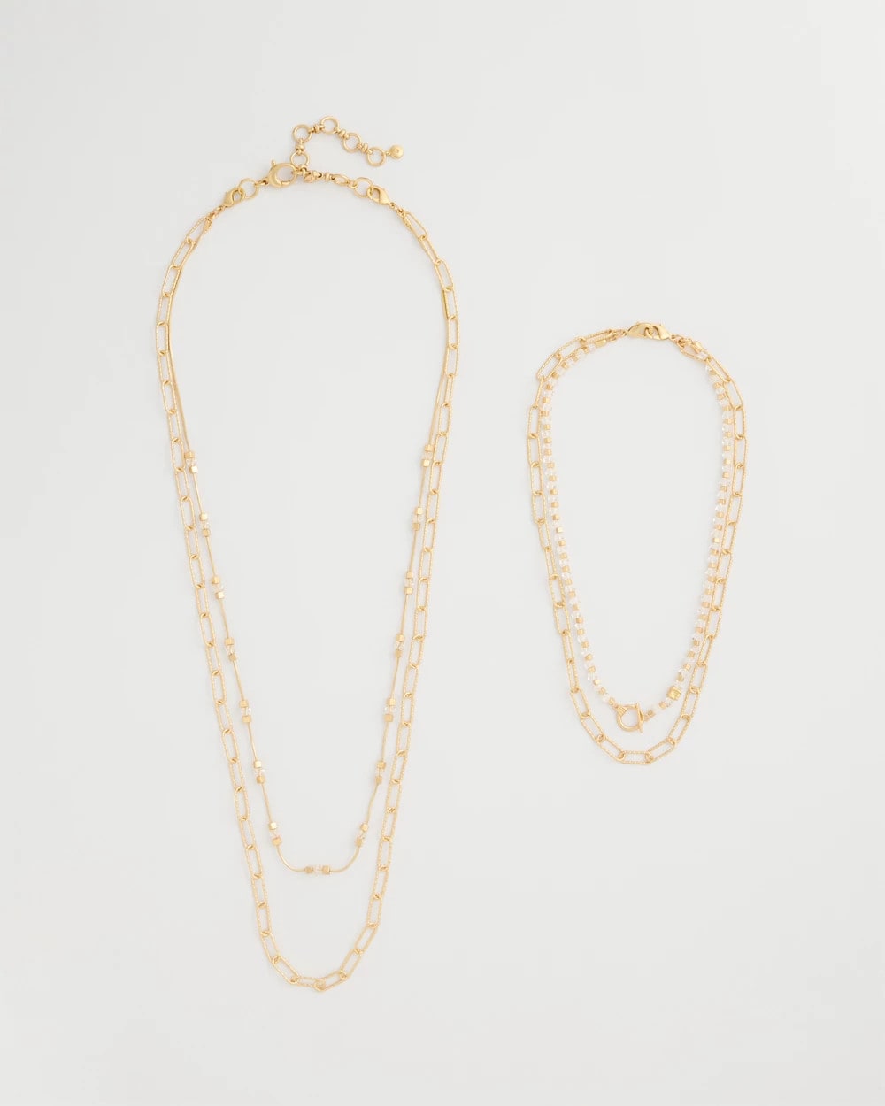 Sea Foam Multi-Strand Convertible Necklace Gold - Chico's