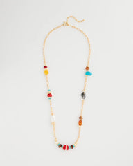Mixed-Media Long Beaded Necklace Multi - Chico's