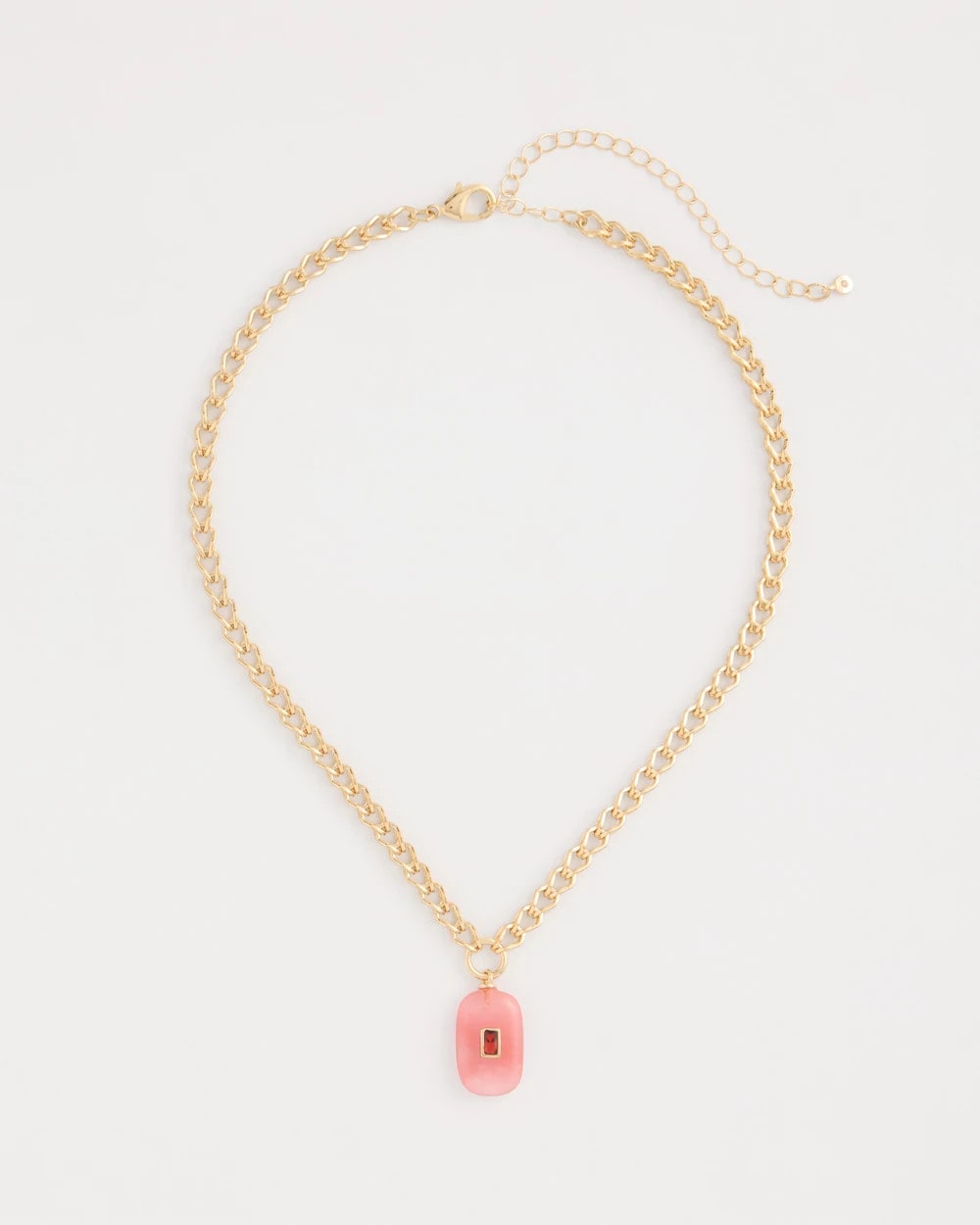 Coral Agate Short Pendant Necklace Coral - Chico's