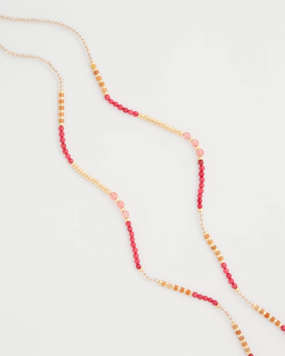 Coral Genuine Stone Long Necklace Coral - Chico's
