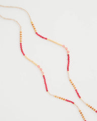 Coral Genuine Stone Long Necklace Coral - Chico's