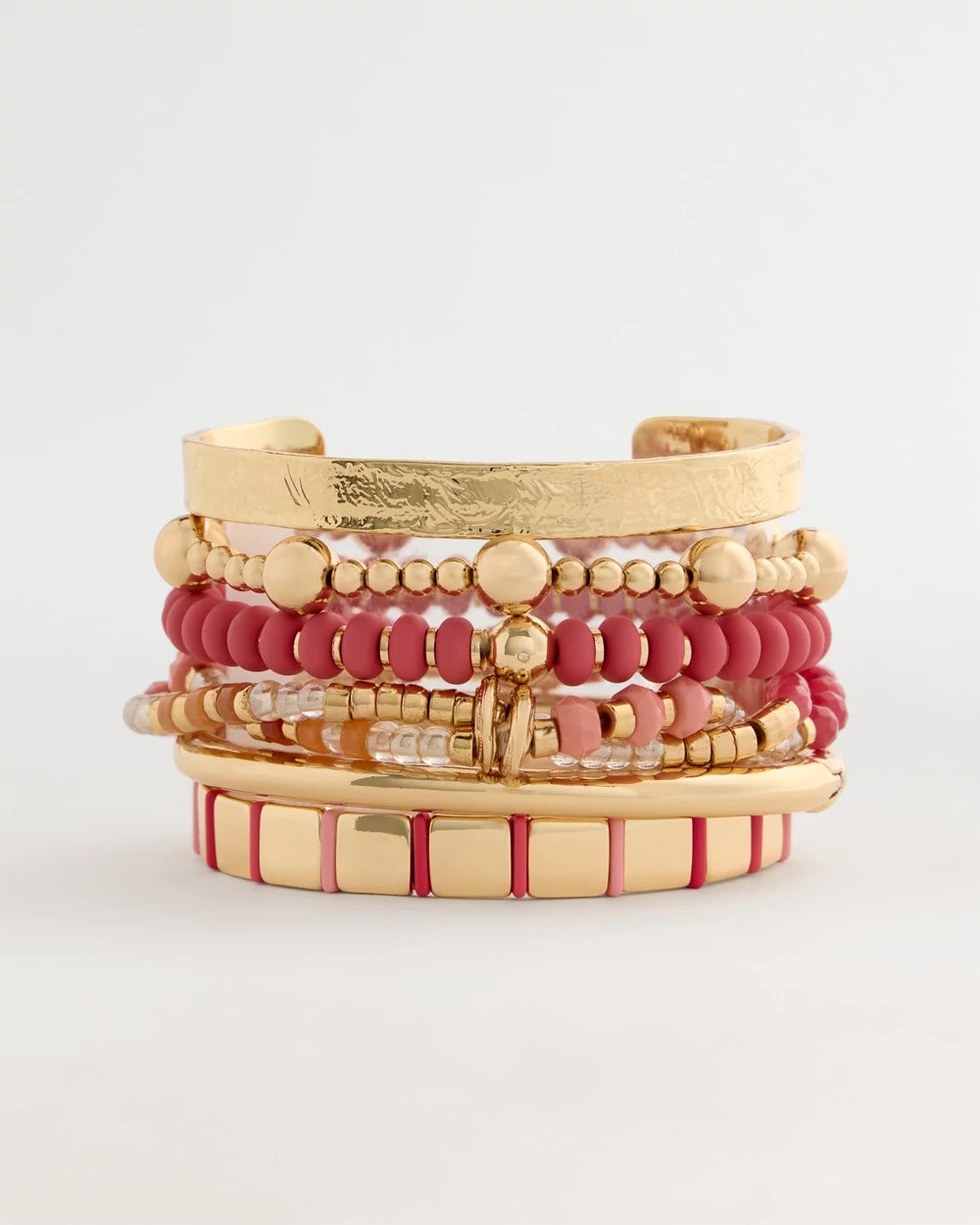 Coral Inspired Round Stretch Bracelet Coral - Chico's