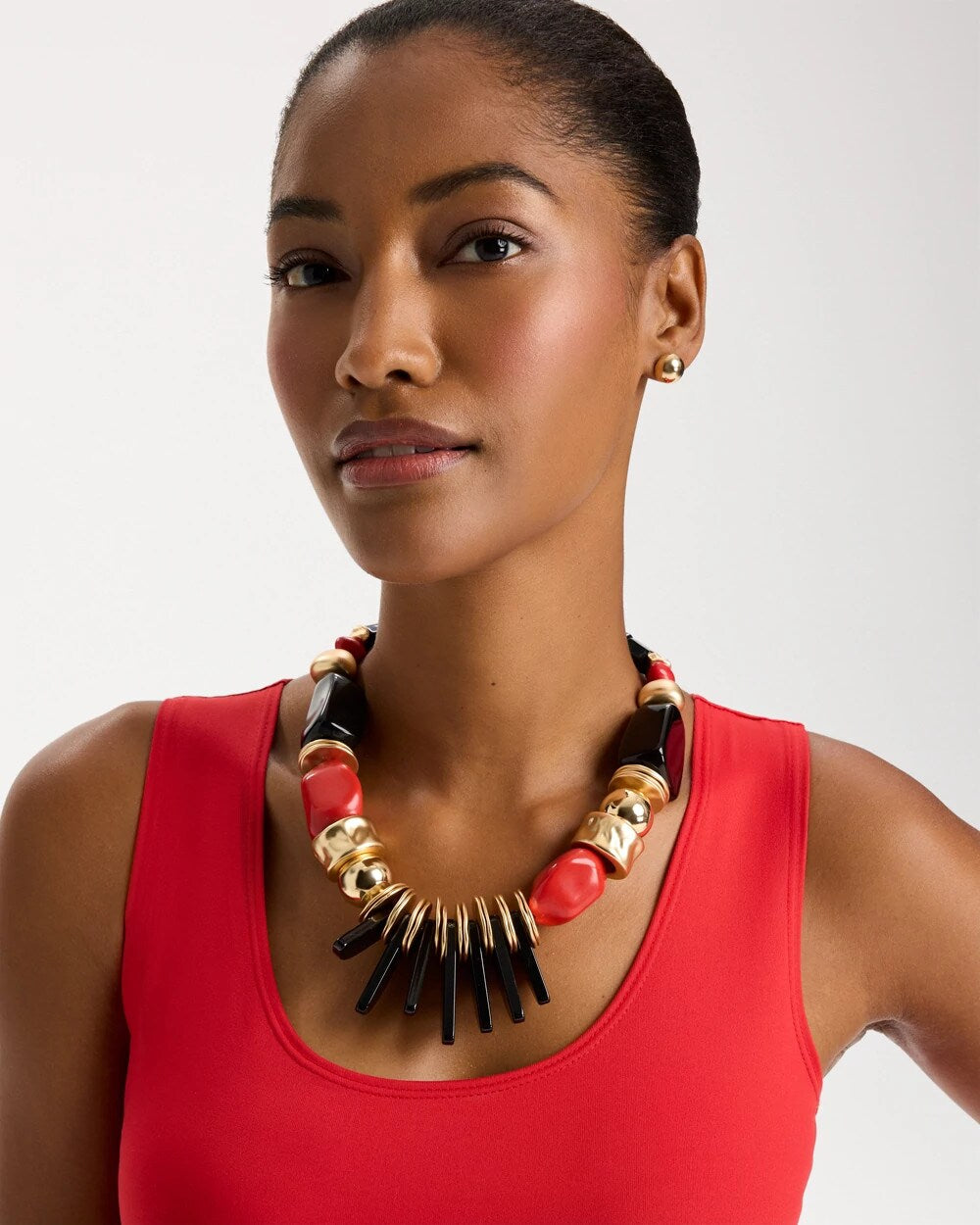 Chico's Originals Mixed-Media Bib Necklace Multi - Chico's