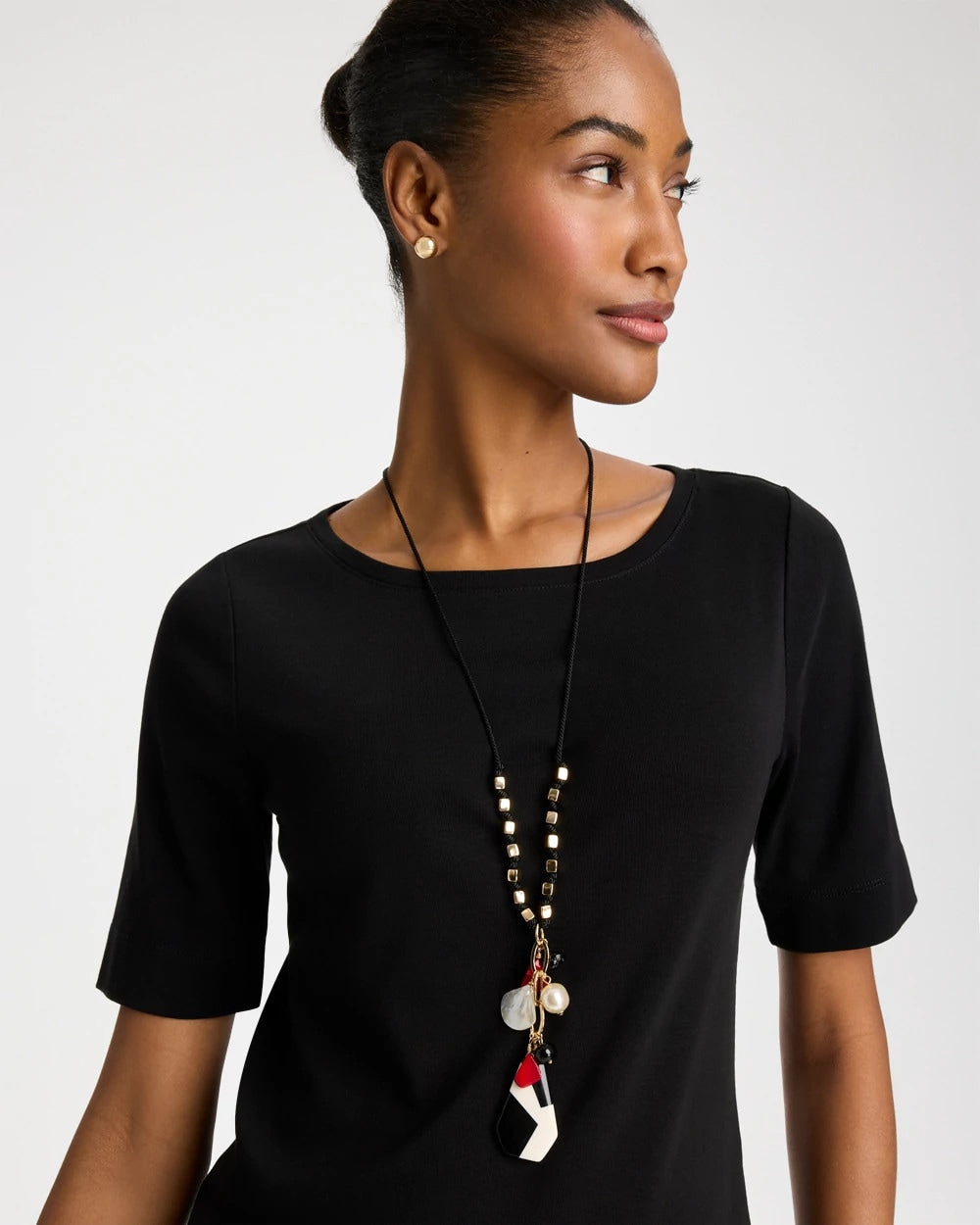 Corded Short Pendant Necklace Multi - Chico's