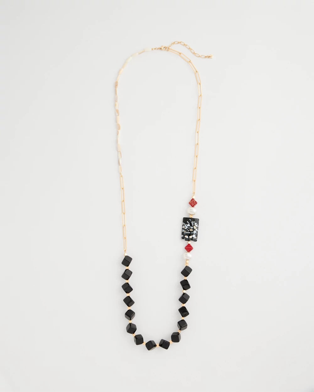 Asymmetrical Long Single-Strand Necklace Multi - Chico's