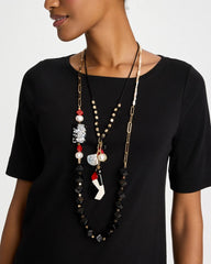Asymmetrical Long Single-Strand Necklace Multi - Chico's