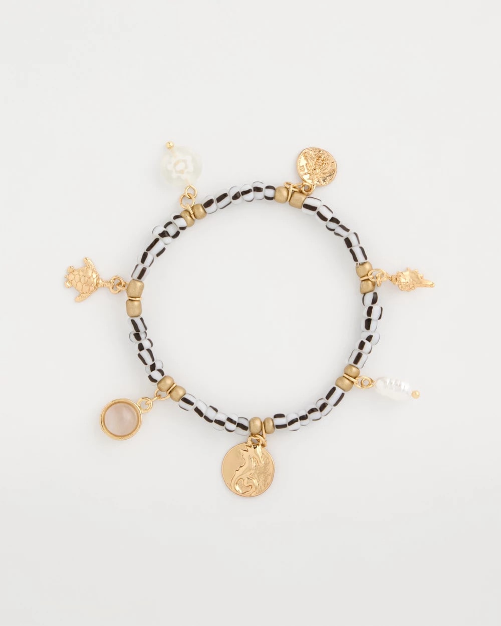Beachy Charm Stretch Bracelet Black - Chico's
