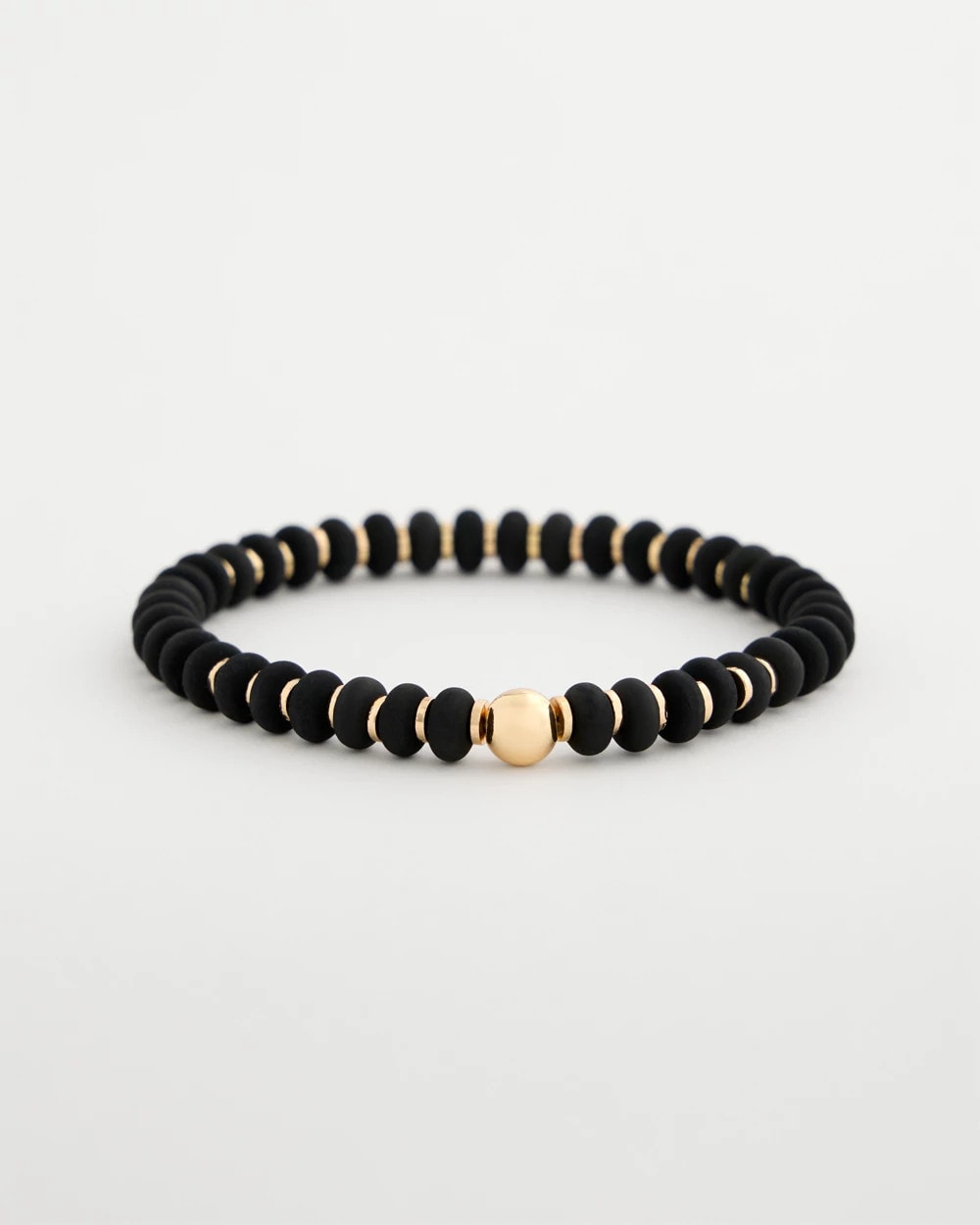 Black Round Stretch Bracelet Black - Chico's