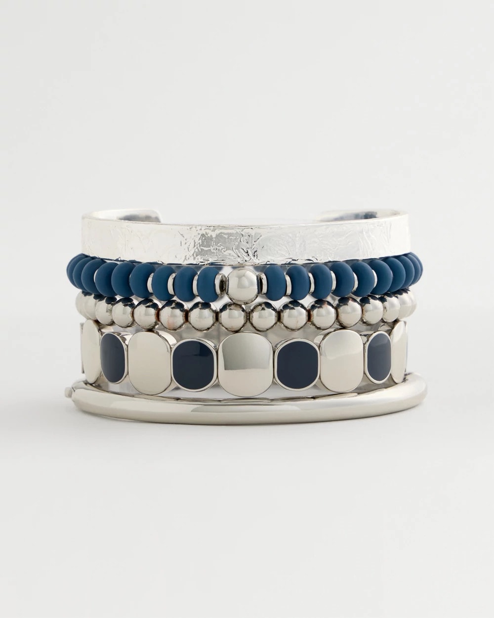 Navy Resin Glam Stretch Bracelet Navy - Chico's