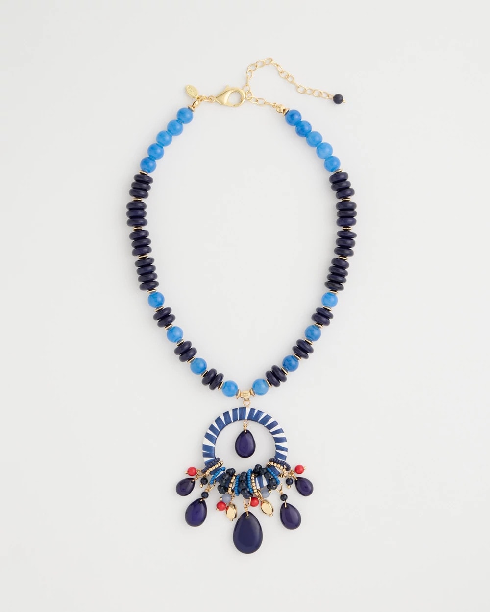 Americana Mixed Media Pendant Necklace Multi - Chico's