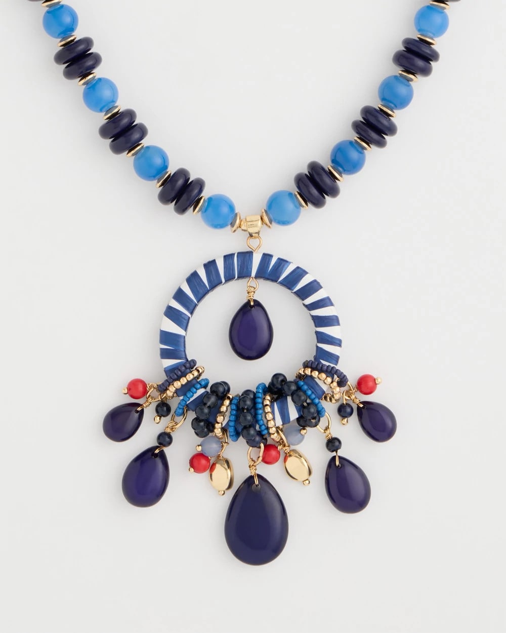 Americana Mixed Media Pendant Necklace Multi - Chico's