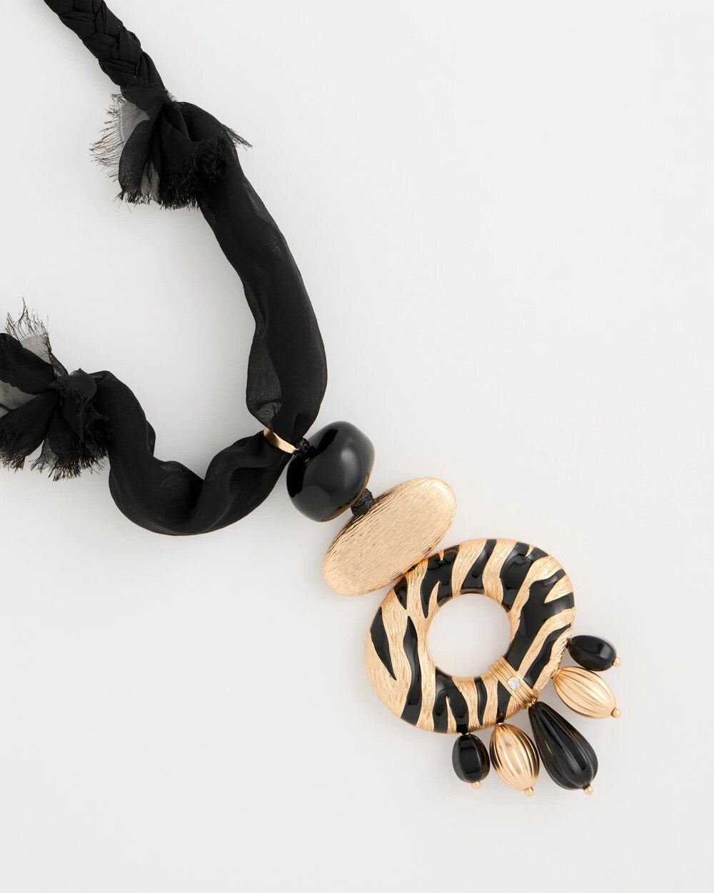 Tiger Pendant Necklace Black/Gold - Chico's