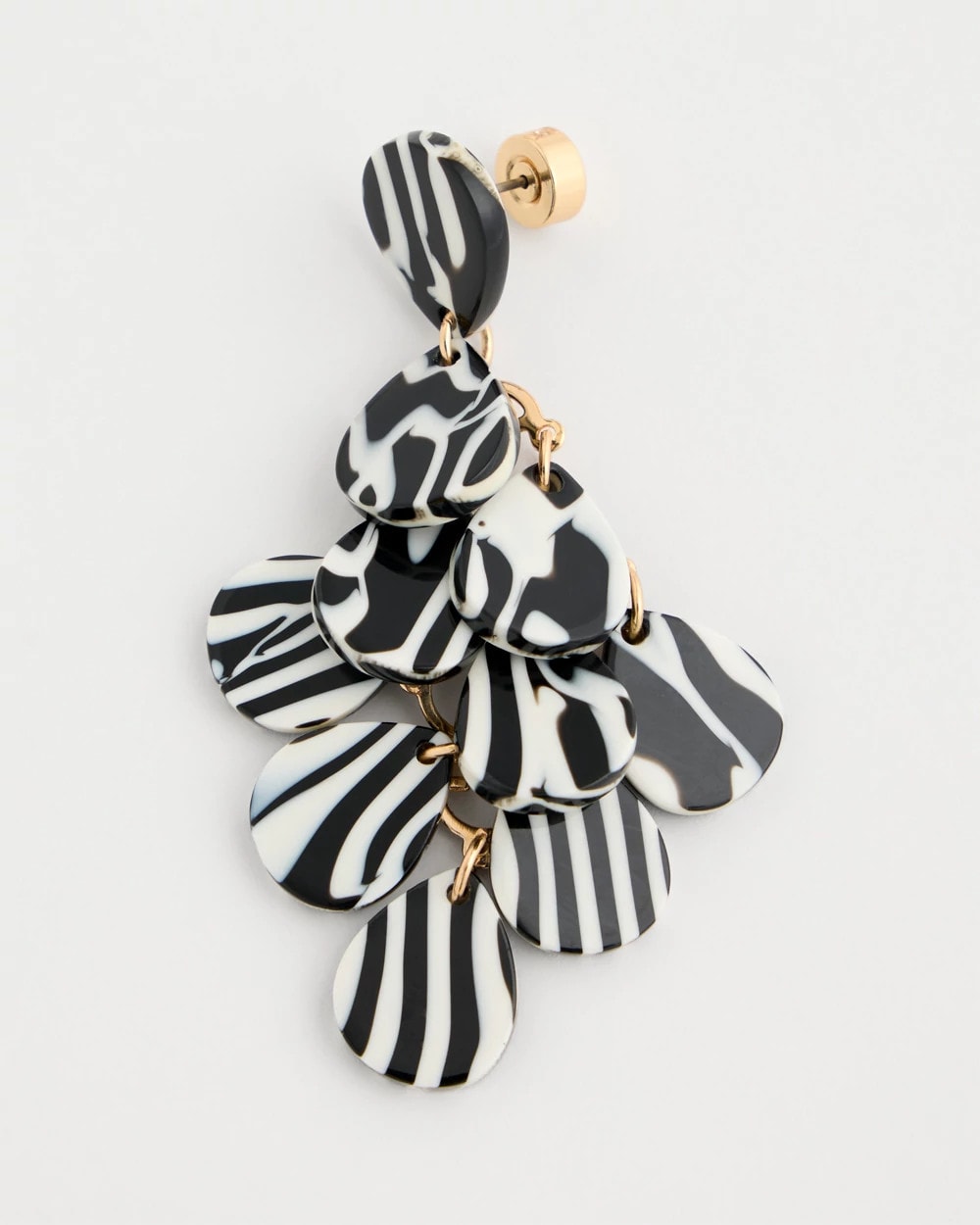 Chic Chandelier Earrings Black/White - Chico's