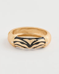 Tiger Hinge Cuff Bracelet Black/Gold - Chico's