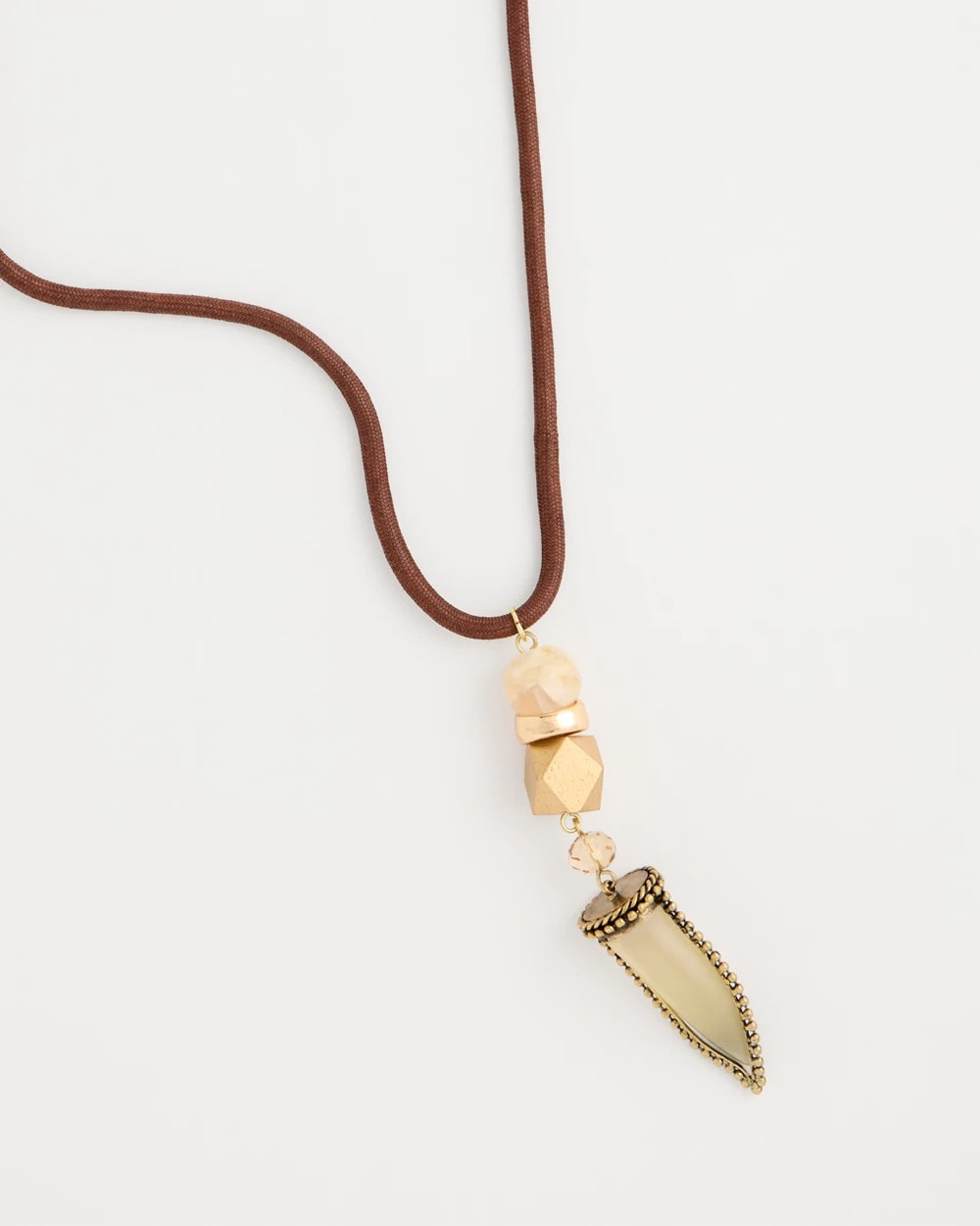 Tooth Pendant Corded Necklace Neutral - Chico's