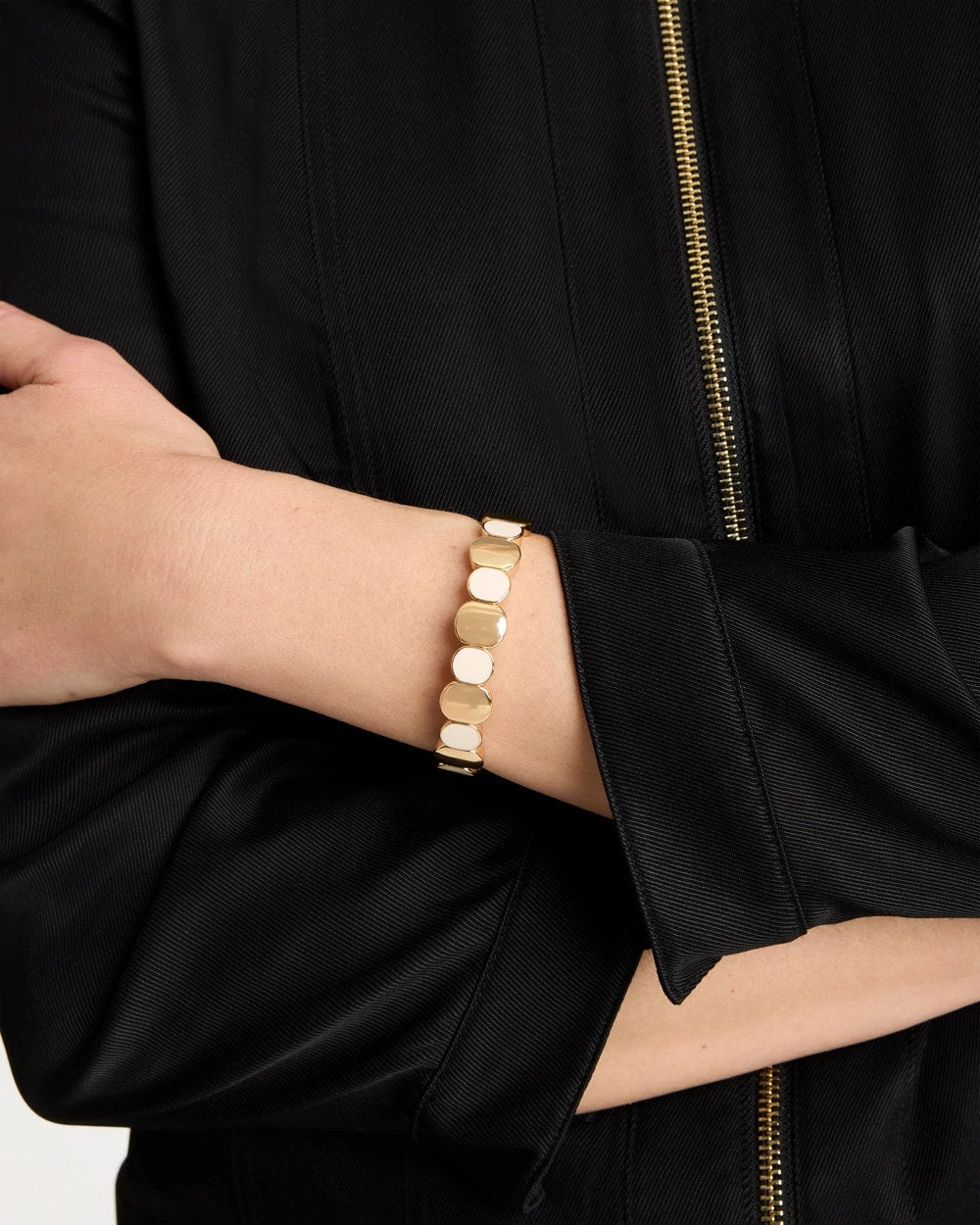 White Resin Glam Stretch Bracelet White - Chico's
