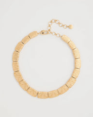 Crinkle Goldtone Collar Necklace Gold - Chico's