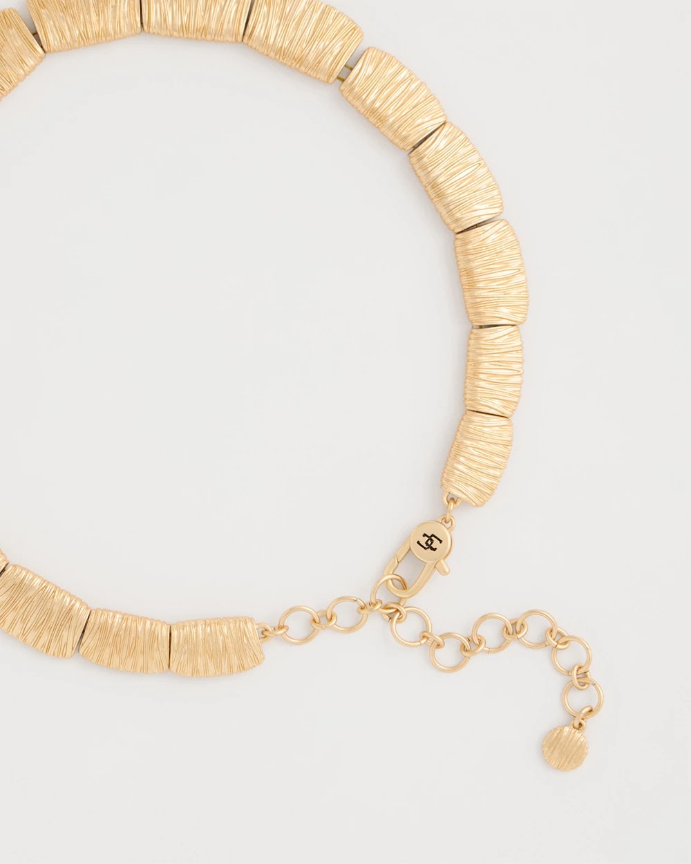 Crinkle Goldtone Collar Necklace Gold - Chico's