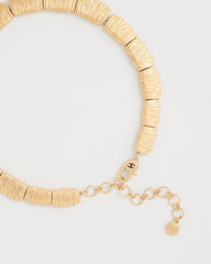 Crinkle Goldtone Collar Necklace Gold - Chico's