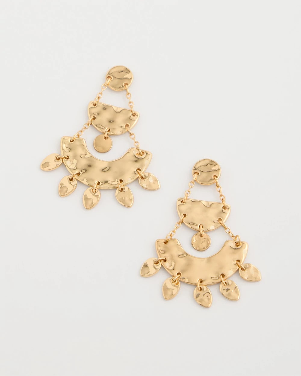 Hammered Chandelier Earrings Gold - Chico's