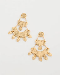 Hammered Chandelier Earrings Gold - Chico's