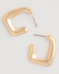 Mini Goldtone Square Earrings Gold - Chico's