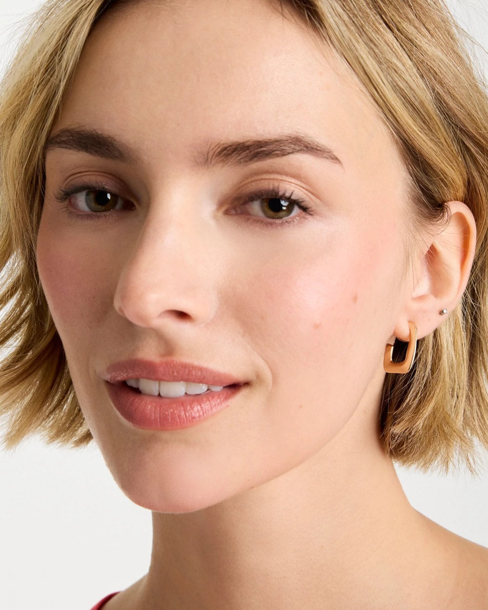 Mini Goldtone Square Earrings Gold - Chico's