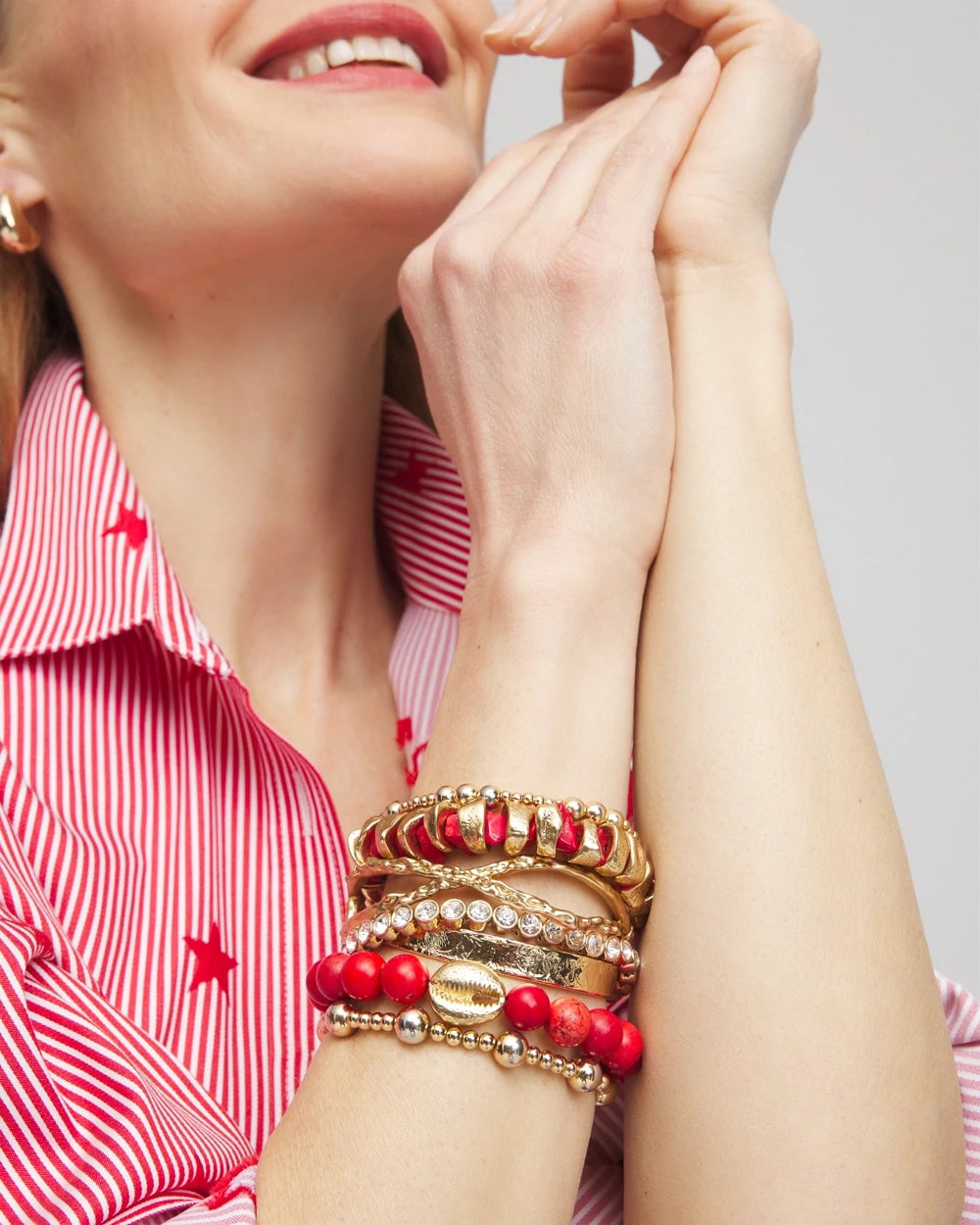 Goldtone Flexible Cuff Bracelet Gold - Chico's