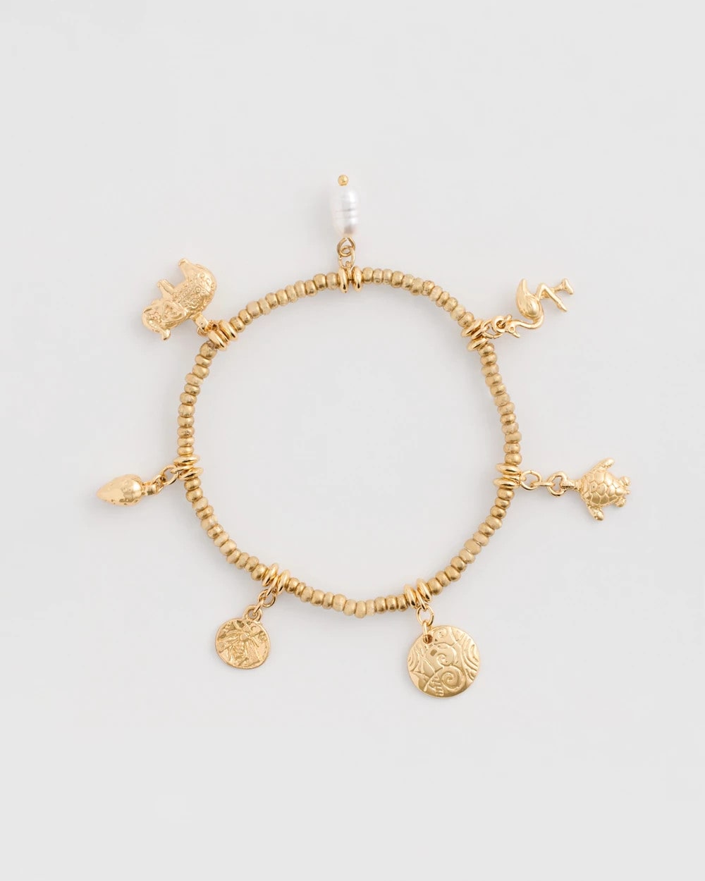 Goldtone Stretch Charm Bracelet Gold - Chico's
