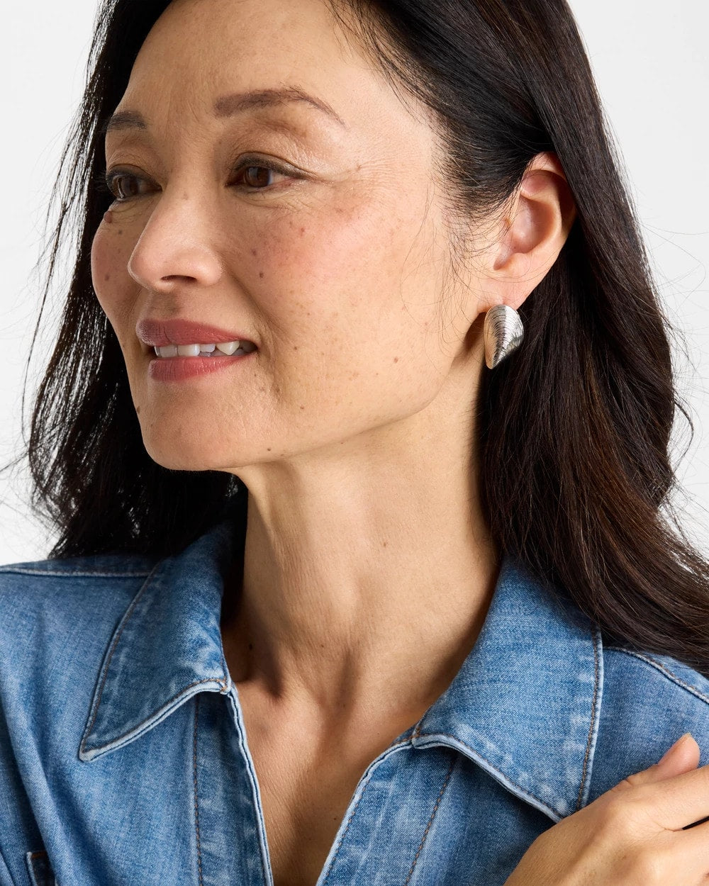 Mixed Metal Shell Earrings Mixed Metals - Chico's