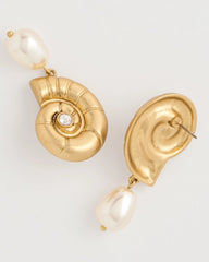 Goldtone Spiral Shell Earrings Gold - Chico's