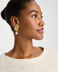 Goldtone Spiral Shell Earrings Gold - Chico's