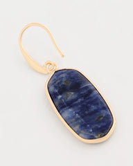 Genuine Lapis Lazuli Stone Drop Earrings Navy - Chico's