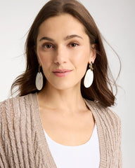Shell Oval Drop Earrings Neutral - Chico's