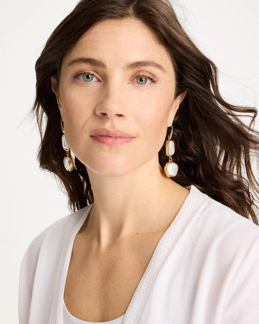 Siren Faux Pearl Drop Earrings Pearl - Chico's