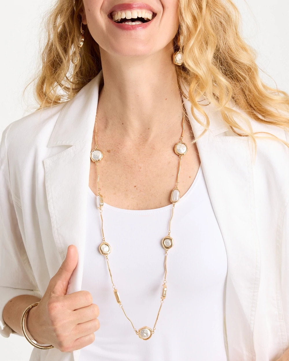 Siren Faux Pearl Long Necklace Pearl - Chico's
