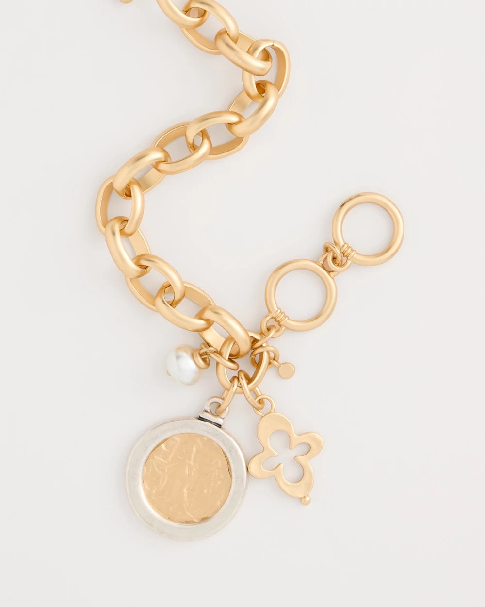 Toggle Bar Charm Bracelet Gold - Chico's