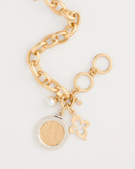 Toggle Bar Charm Bracelet Gold - Chico's