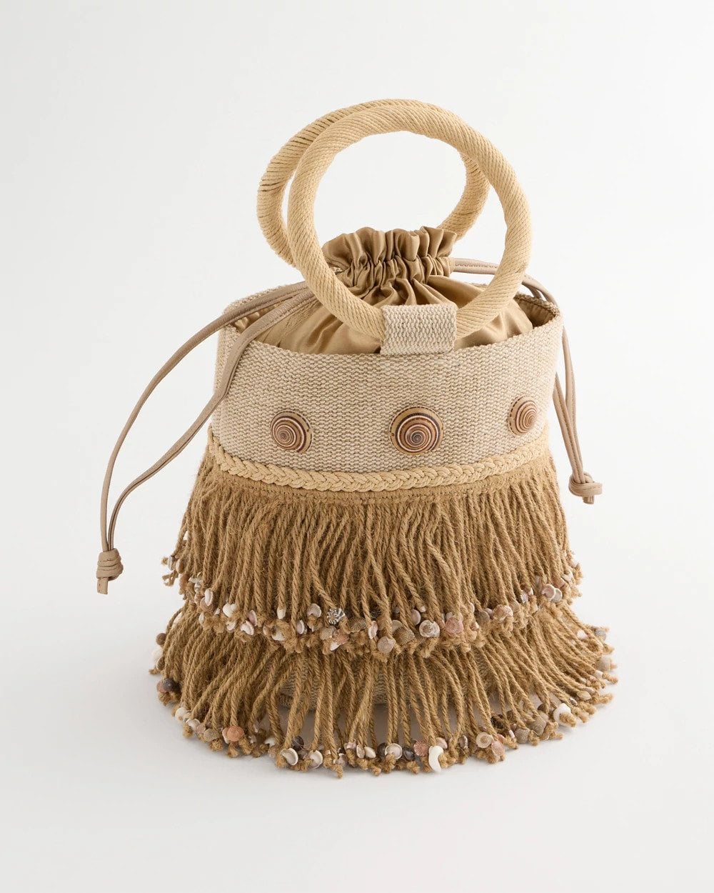 Chico's Originals Bamboo Bucket Bag Natural - Chico's