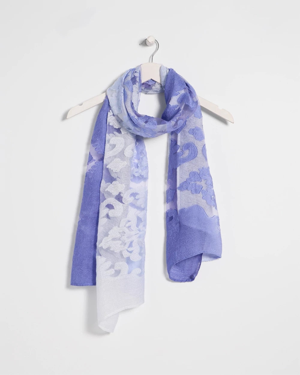 Ombre Burnout Oblong Scarf Blue - Chico's