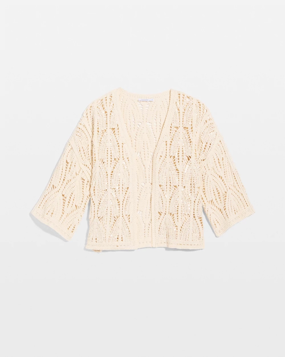 Cotton Crochet Kimono Neutral - Chico's