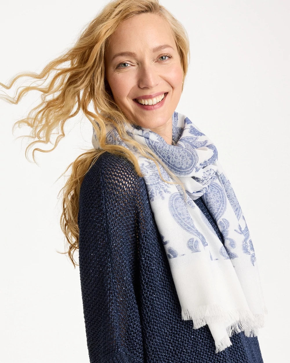 Paisley Jacquard Oblong Scarf Neutral - Chico's