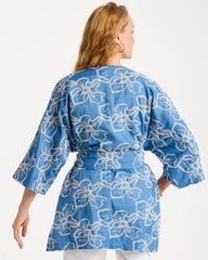 Woven Embroidered Belted Kimono Denim - Chico's