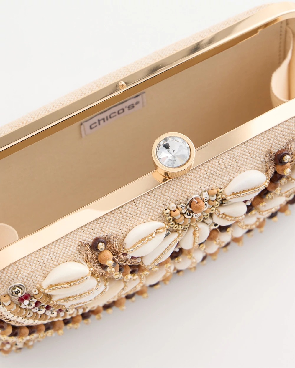 Shell Embellished Clutch Natural - Chico's