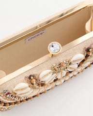 Shell Embellished Clutch Natural - Chico's